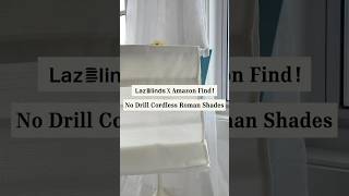 No Drill Soft Light Filtering White Blackout Roman Shade