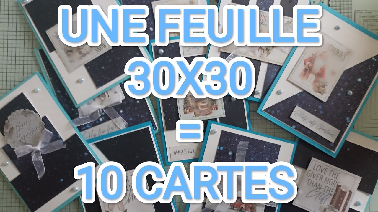 1 FEUILLE 30X30 POUR RÉALISER 10 CARTES SIMPLES