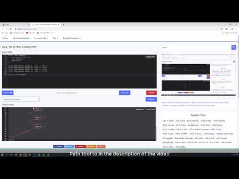SQL to HTML Converter