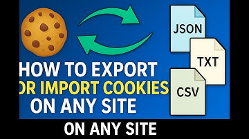 🍪 How to Export or Import Cookies on Any Site (to JSON & More!) | AquaTechFantasy