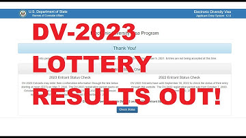 DV 2023 Lottery Results Out! Good Luck!