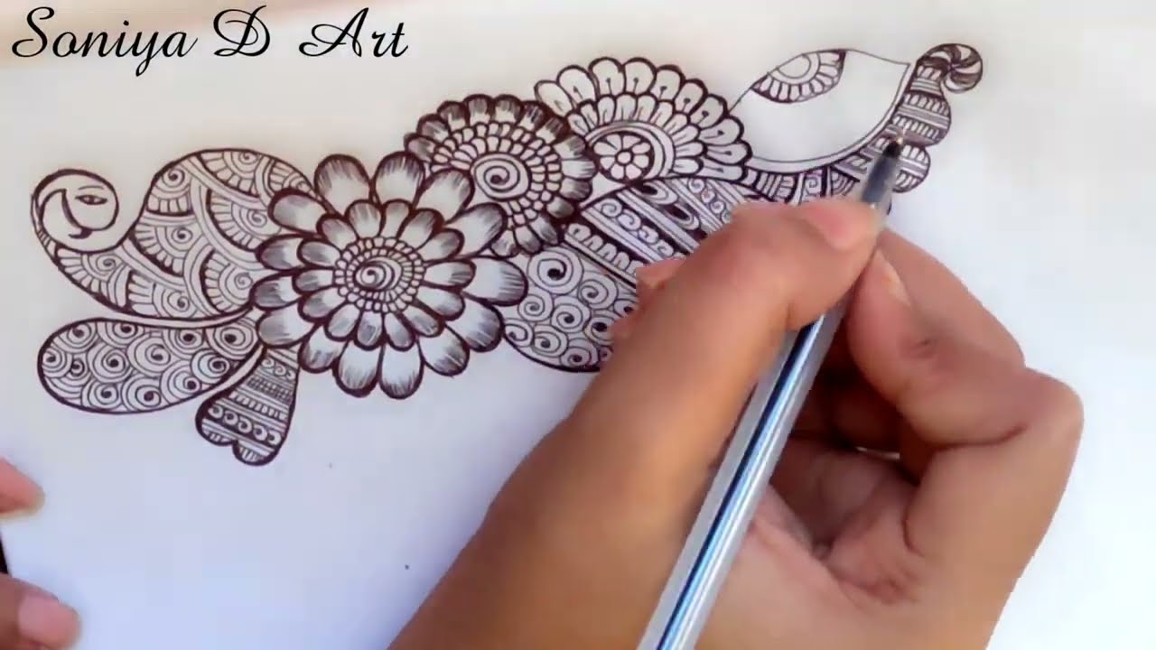 Hand Pattern Design Drawing Henna Designs Drawings