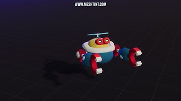 www.Meshtint.com | Alien Skye Cute Series | Evolution form 2 | Animation Preview