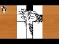 Crucifixion Of Jesus Drawing Easy Easter Drawing Jesus Shadow Drawing How To Draw Jesus