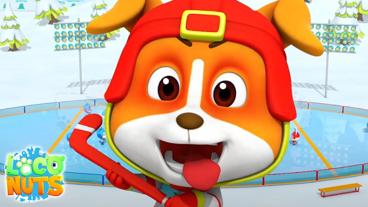 Hockey sobre hielo Dibujos animados divertidos Loco Nuts Español