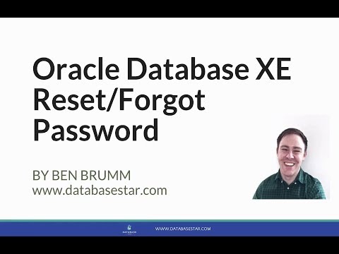Oracle Database XE Forgot Password