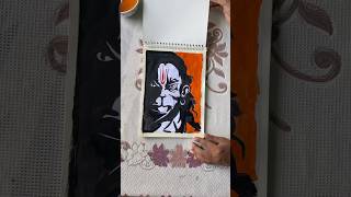 Black Hanuman Ji Painting Resimi
