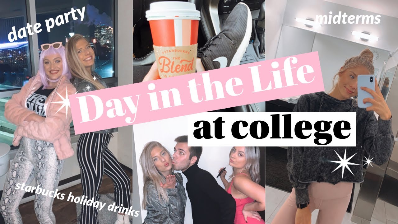 COLLEGE VLOG: starbucks holiday drinks, skincare routine, date party