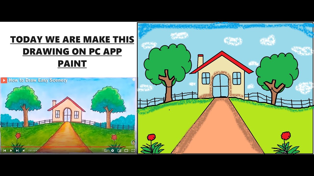 Drawing of Scenery On PC App Paint || New Episode || Best - YouTube