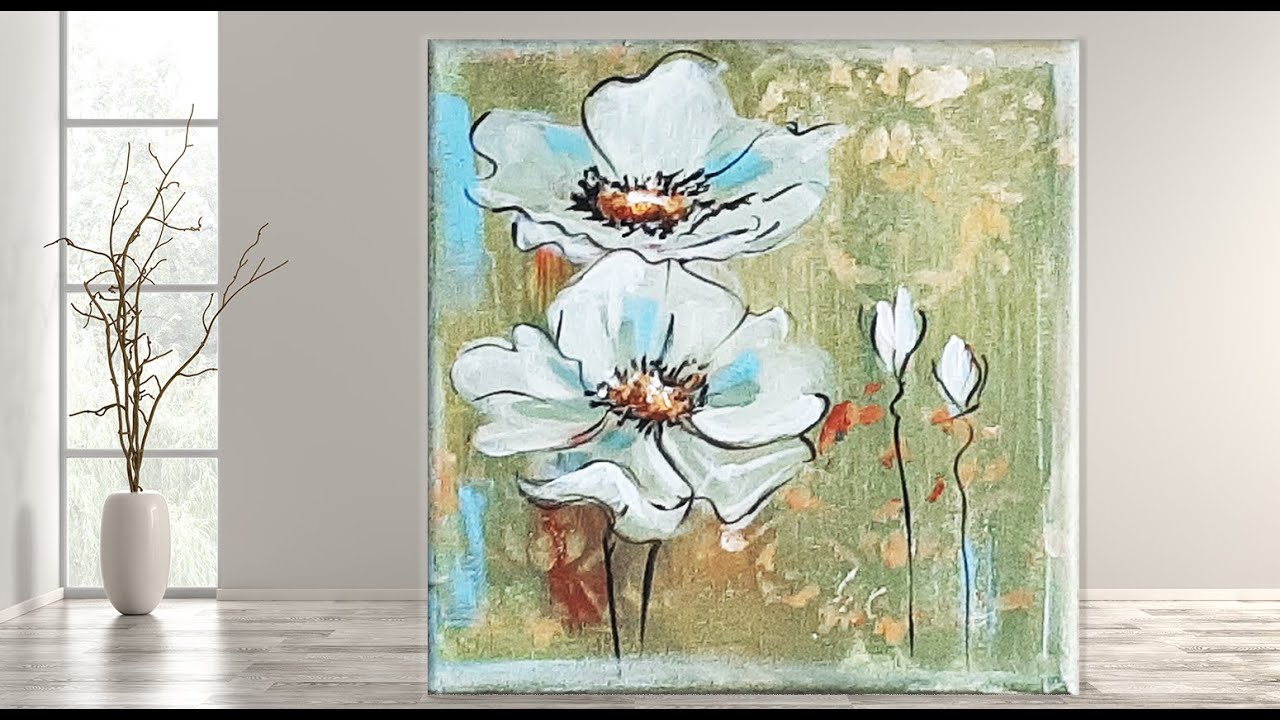 Super Easy Flowers Painting For Beginners Acrylic MariArtHome YouTube Maxresdefault