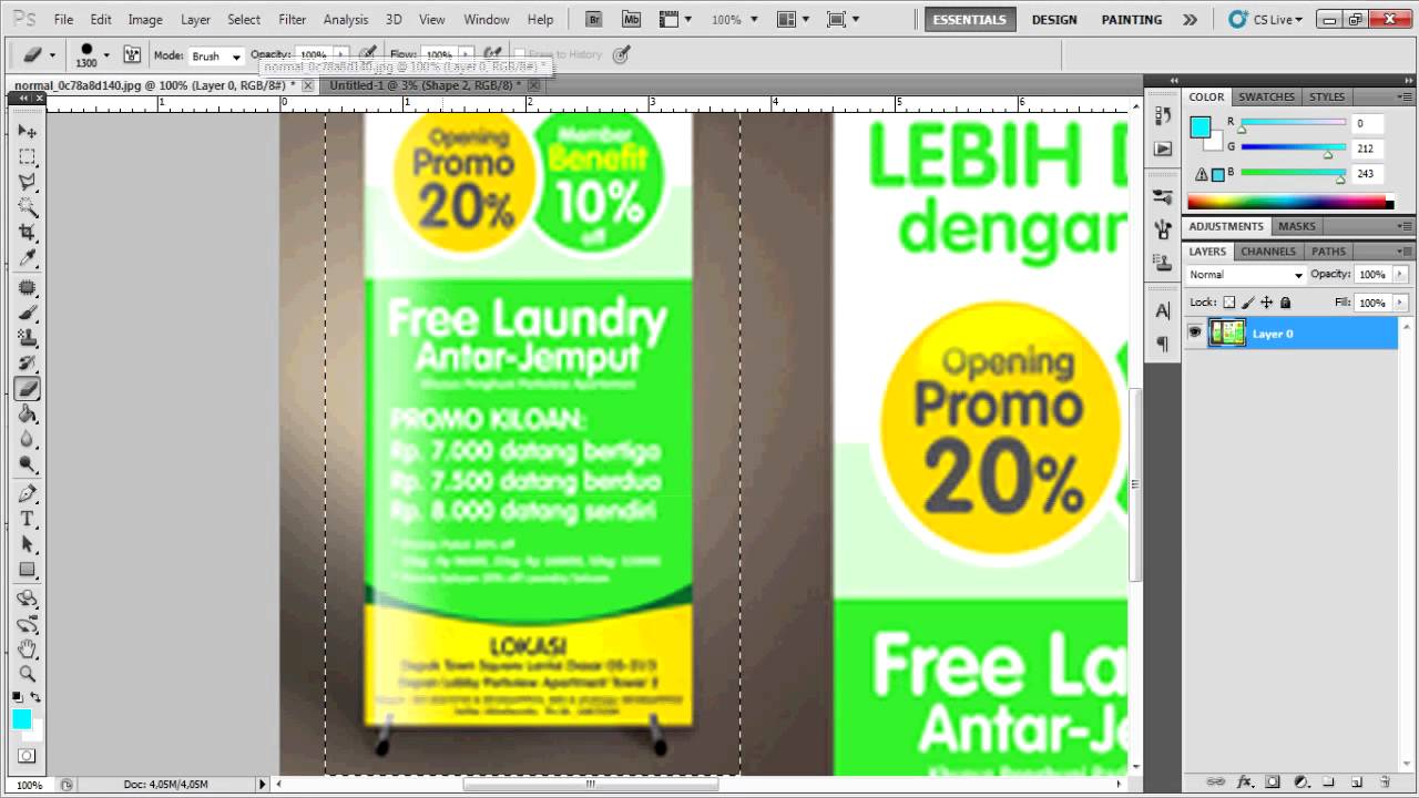  cara membuat desain background x banner Photosop YouTube