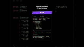 Stop Hardcoding Your TypeScript Types! 🛑 #typescript #softwareengineering #cleancode #coding #code