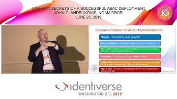 US Army: The Secrets of a Successful ABAC Deployment - June 25 | Identiverse 2019