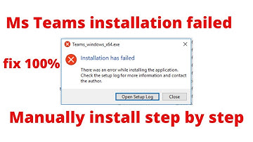 microsoft teams installation has failed in windows | installation has failed | teams error