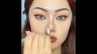 تنحيف الانف بالميك اب -Slimming nose with makeup