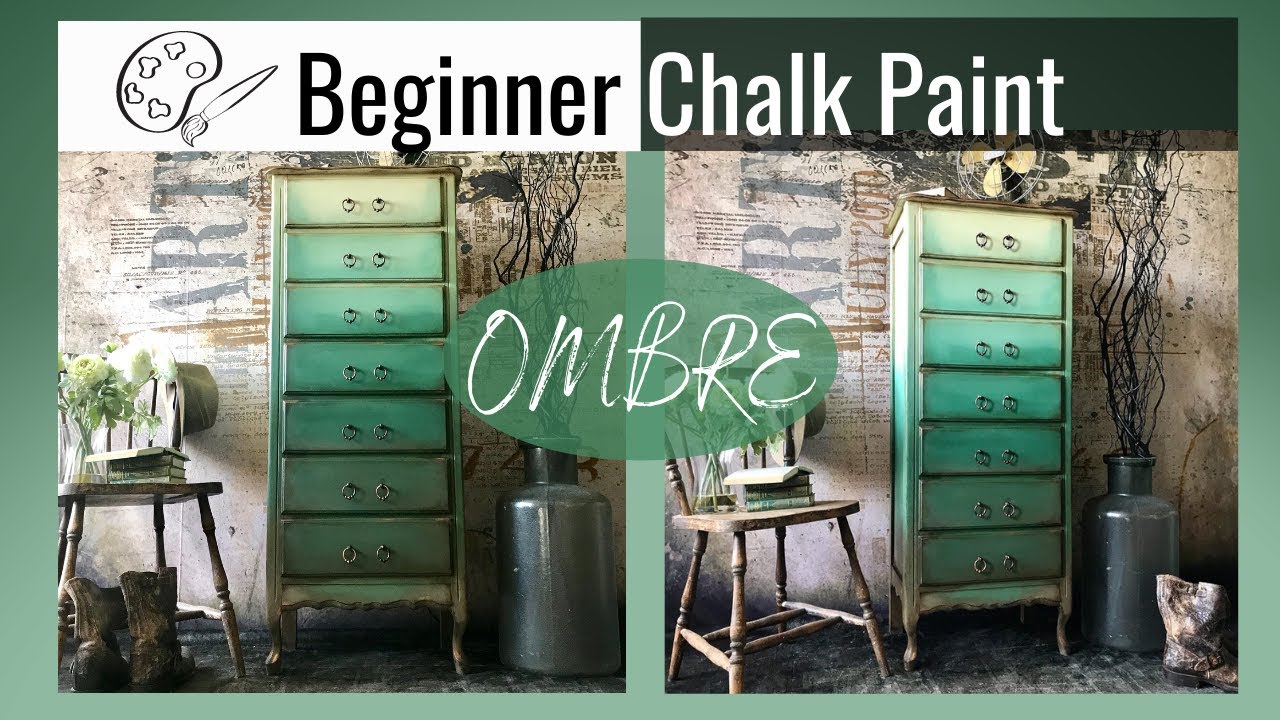 green ombre dresser How to paint an ombre dresser from IKEA