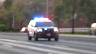 Los Angeles Sheriff's Department Responding Code 3 to the Tick Fire