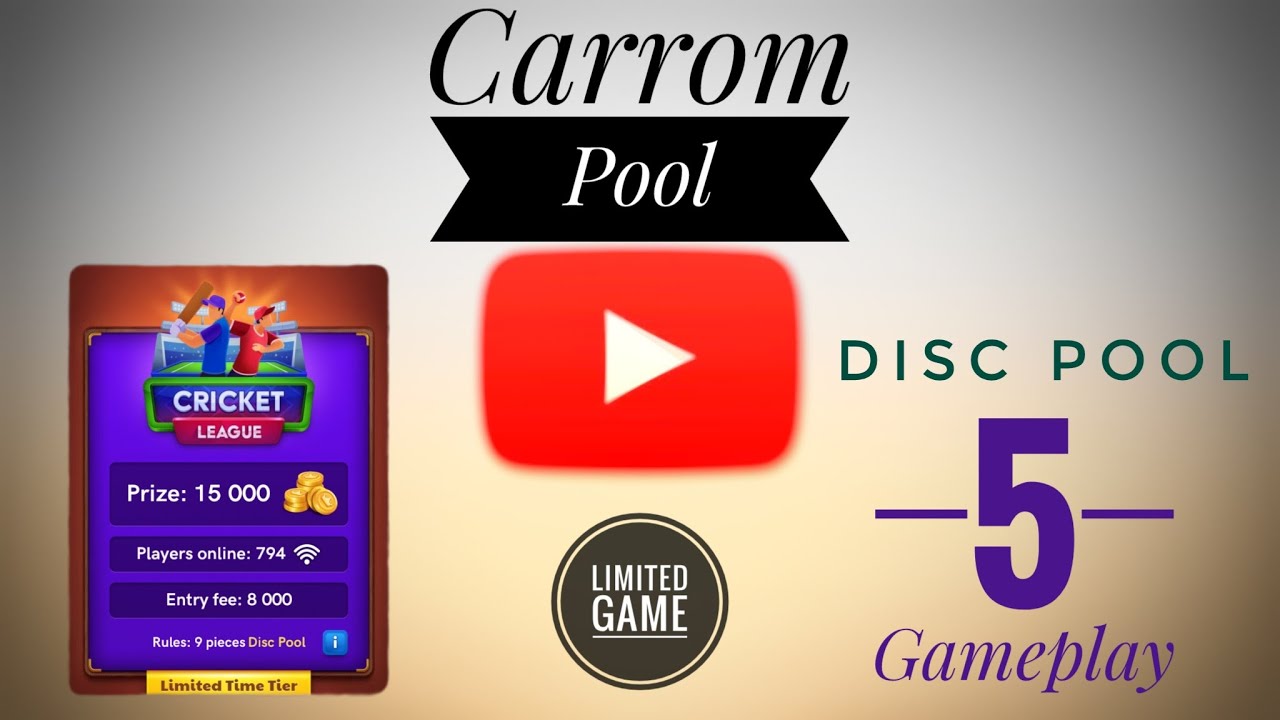 Carrom Pool | CRICKET LEAGUE | Disc Pool 5 Gameplay | 