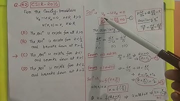 Differential Equ, Dec-2016 (Q-41, 42, 43, 46) Wronskian, Cauchy Problem, Study Material of CSIR math