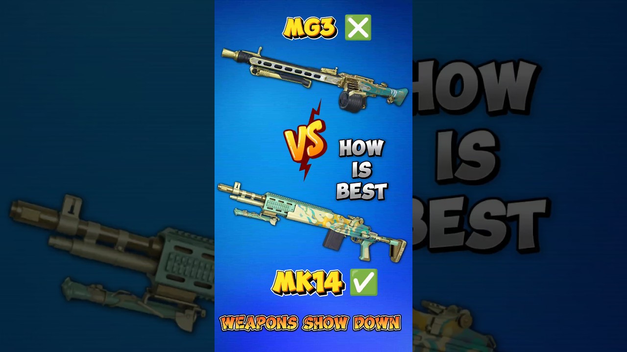 Bgmi MG3 vs MK14 Damege Test 🔥 