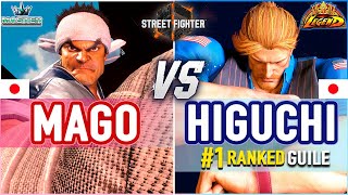 SF6 🔥 Mago (Ryu) vs Higuchi (#1 Ranked Guile) 🔥 SF6 High Level Gameplay