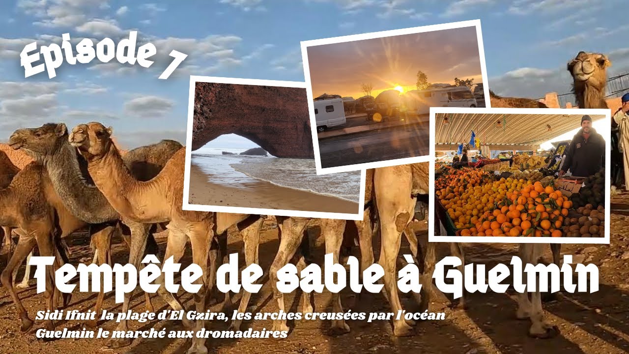 Tempête de sable à Guelmin et son marché aux dromadaires