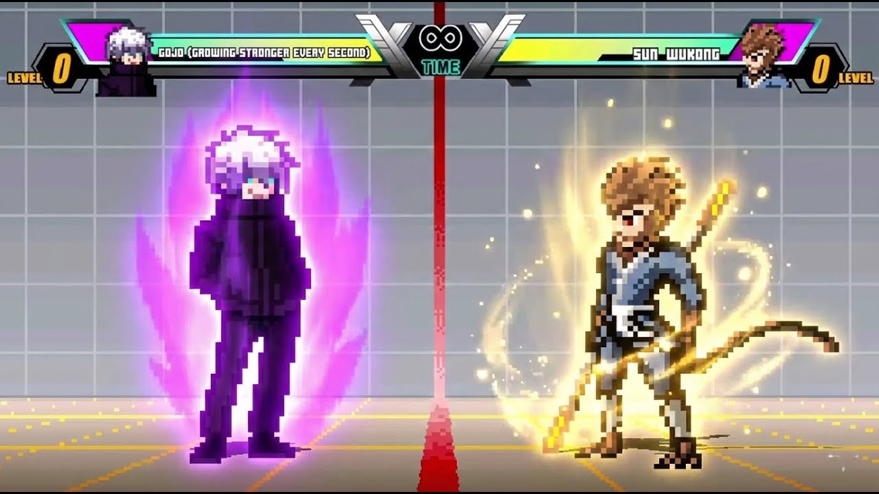 Gojo (Growing Stronger Every Second) vs Sun Wukong | Infinite Power Clash | Jump Force Mugen V6