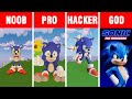 Minecraft NOOB vs PRO vs HACKER vs GOD: SONIC THE HEDGEHOG part 3 BUILD CHALLENGE in Minecraft