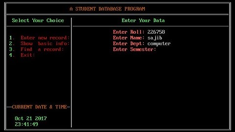Student Management System in C Programming