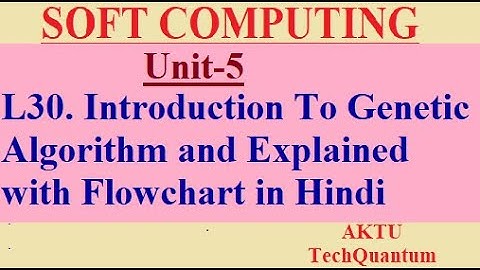 L30. Introduction To Genetic Algorithm and Explained with Flowchart in Hindi