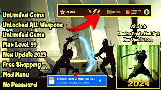 Shadow Fight 2 Mod Apk 2.34.6 Latest Version 2024 - Unlimited Money, Max Level, & Unlock All Weapons screenshot 3