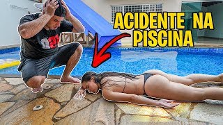 Acidente Com Amiga Na Piscina!! - Trolando Maiki021