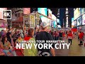 [4K] NEW YORK CITY - Evening Walk on Times Square & Broadway, Midtown Manhattan, NYC, USA, Travel