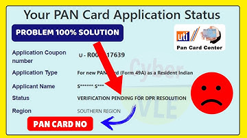 Verification Pending For DPR Resolution |Pan Card Status Check | Cyber Vle Pan Card Status Solutions
