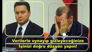 Ali BABACAN'dan Hükümete Sert Sözler: Verileri Gizleyeceğinize İşinizi Düzgün Yapın!