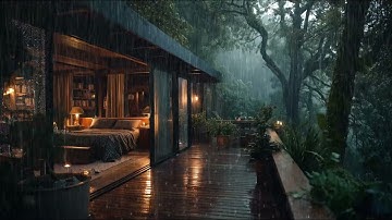 Calm Rainfall at the Forest Cabin 🌧 | Sleep Deeply with Nature Ambience