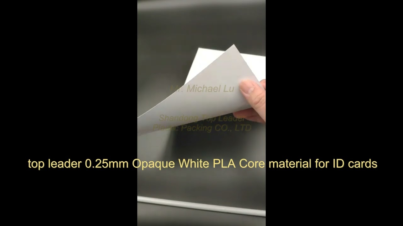 white opaque PLA sheet core material for IC card