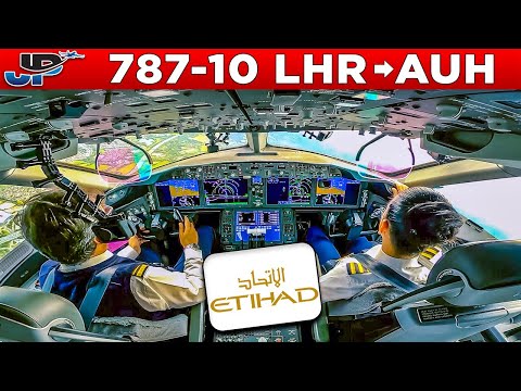 видео: Etihad Boeing 787-10 Cockpit London Heathrow🇬🇧 to Abu Dhabi🇦🇪