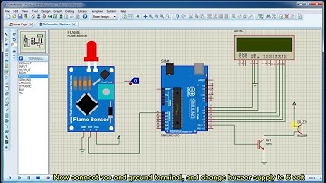 Flame sensor simulation with arduino