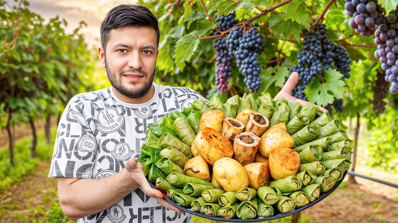 "The Most Delicious Village-Style Dolma from Grape Leaves! 🍇🏡 Rustic Flavors & Traditional Recipe!"