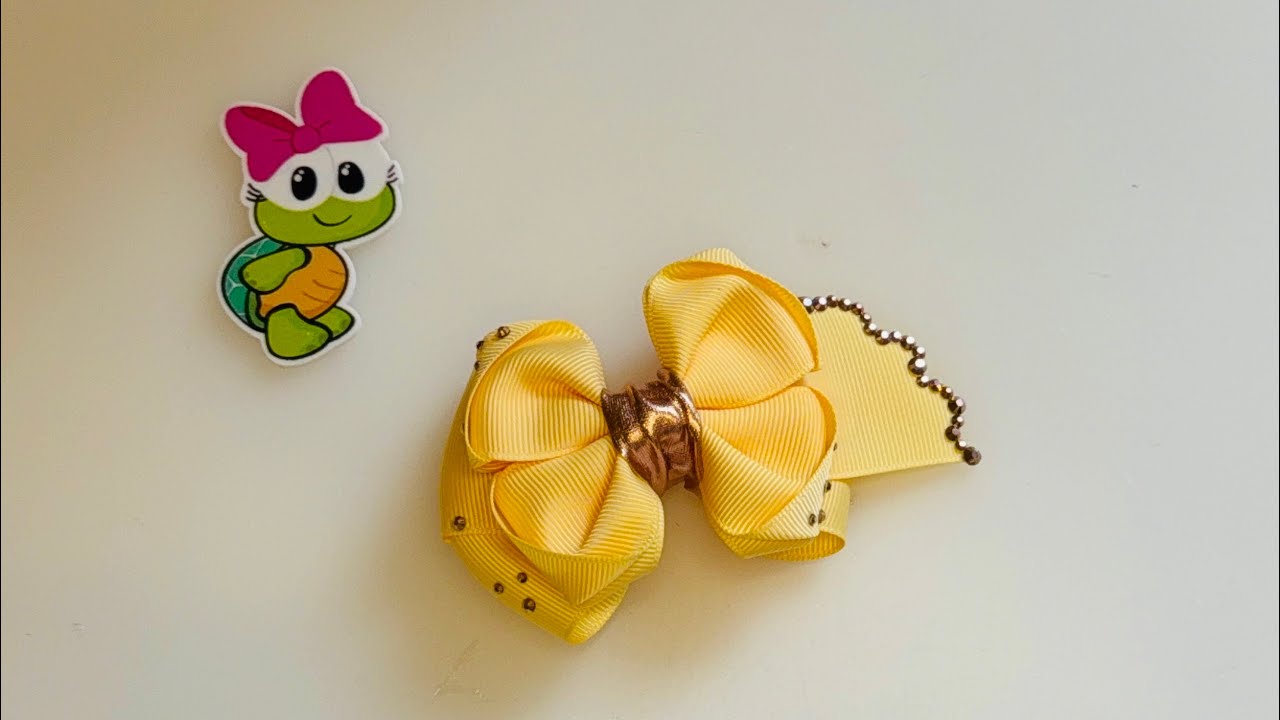 Moños en par para niñas pequeñas 🎀 listón 4 cm #lazos