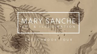 Sketchbook Tour XV // Flip-through 2018-2019 // Mixed Media Sketchbook // Mary Sanche