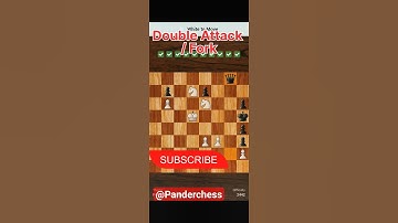 Double Attack/ Fork | Chess | #checkmate #gaming | short  video | queen | chess tricks