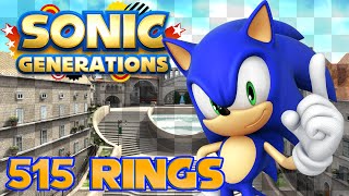 Sonic Generations - Rooftop Run Challenge 1 (Modern) - Ring Attack (515 Rings)