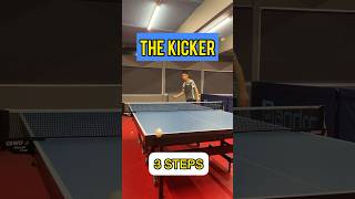THE KICKER in 3 steps (Hook Topspin Serve) #sports #tabletennis  #tabletennisservice