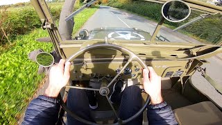 The POV Driving Experience  1944 Ford GPW Jeep 2.2 Manual  POV Test Drive
