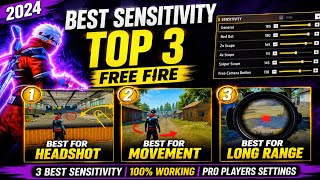 Best Sensitivity For Free Fire 😱 Top 3 Pro Player Settings
