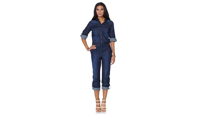 wendy williams denim jumpsuit