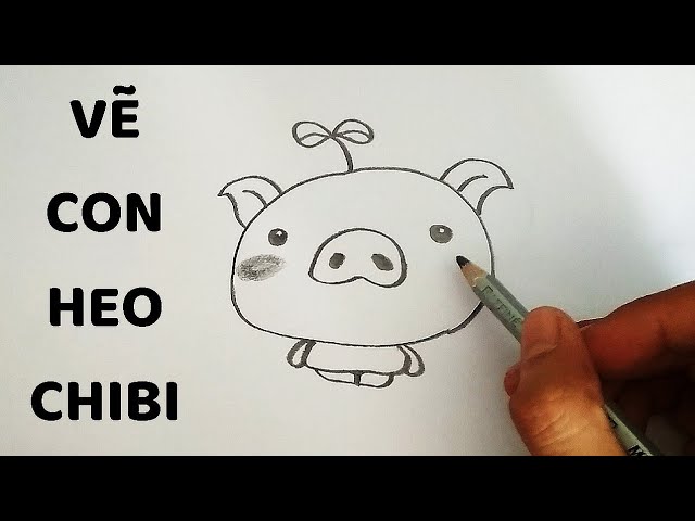 Vẽ Con Heo chibi cute đơn giản - How to draw a Pig - YouTube