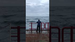 Vessel sailing during bad weather 🌊#badweather #offshore